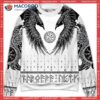 Viking Black Runic Raven Scandinavian Ugly Holiday Sweaters