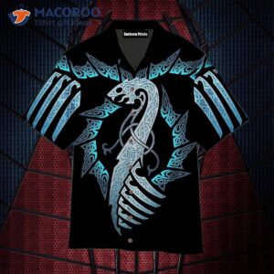 viking dragon black hawaiian shirts 1