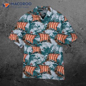 Viking Drakkar Ship Vintage-style Hawaiian Shirts