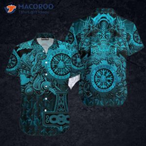 Viking Polynesia Blue Hawaiian Shirts