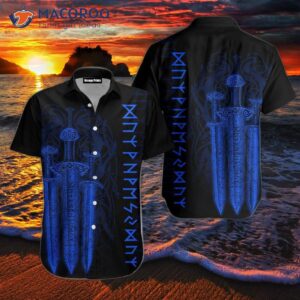 viking sword hawaiian shirts 0