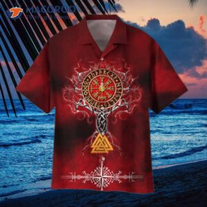 Viking Tropical Red Hawaiian Shirts