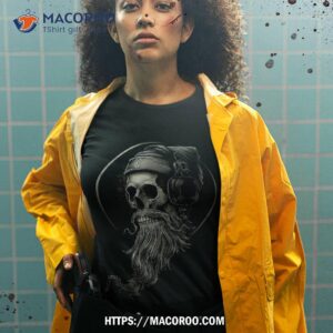 viking vintage skull beard with headphone shirt tshirt 2 1