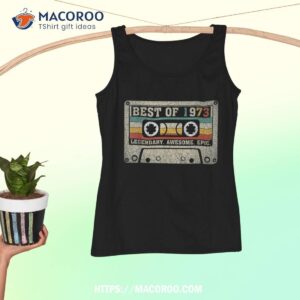 vintage 1973 limited edition cassette tape 50th birthday shirt tank top