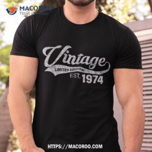 Vintage 1974 Cool 49 Year Old Bday 49th Birthday Shirt