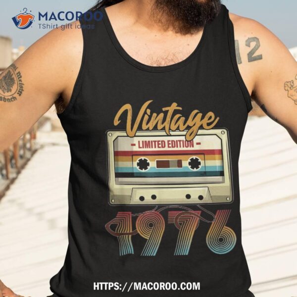 Vintage 1976 45th Birthday Cassette Tape For  Bday Shirt