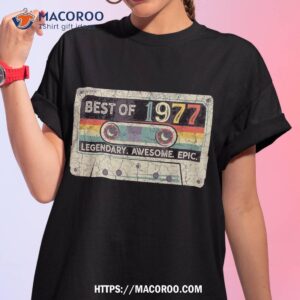 Vintage 1977 Limited Edition Cassette Tape 45th Birthday Shirt