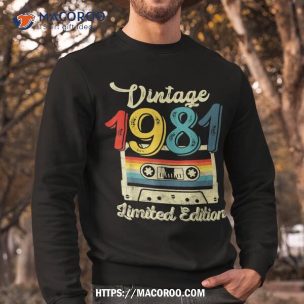 Vintage 1981 Limited Edition Birthday Cassette Tape 1981 Shirt
