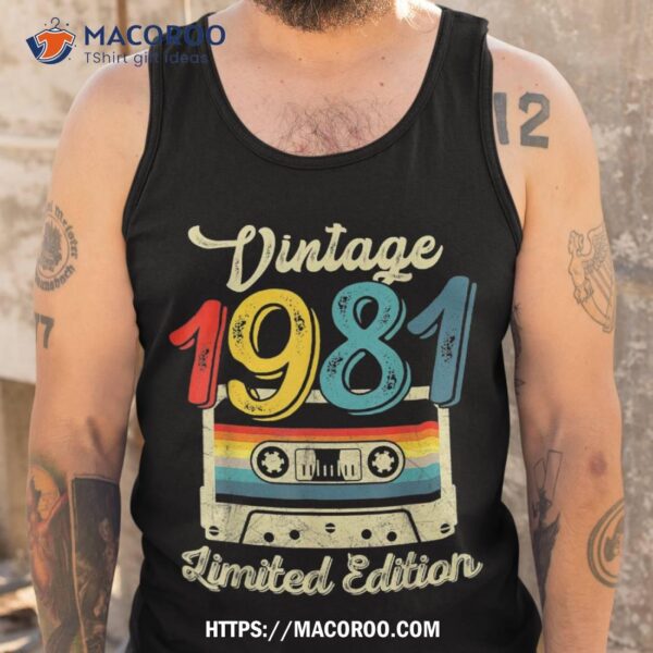 Vintage 1981 Limited Edition Birthday Cassette Tape 1981 Shirt