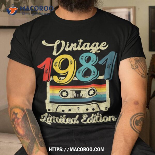 Vintage 1981 Limited Edition Birthday Cassette Tape 1981 Shirt