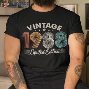 Vintage 1988 35th Birthday For 35 Years Old Retro Shirt