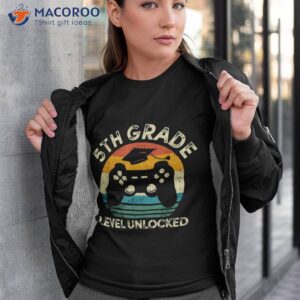 Vintage 5th Grade Level Unlocked Back To School Video Gamer Shirt