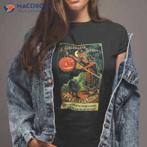 Vintage Art Retro Halloween Witch Shirt