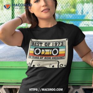 Vintage Best Of 1973 50 Years Of Being Awesome Cassette Tape Shirt
