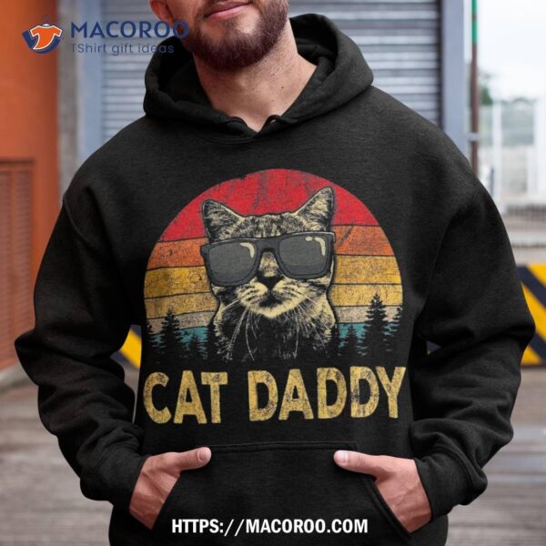 Vintage Cat Daddy Shirt Funny Lover ,cat Dad Fathers