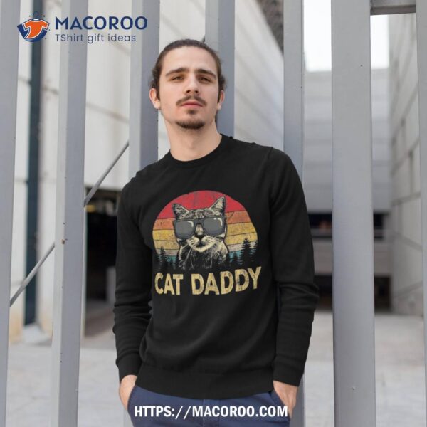 Vintage Cat Daddy Shirt Funny Lover ,cat Dad Fathers