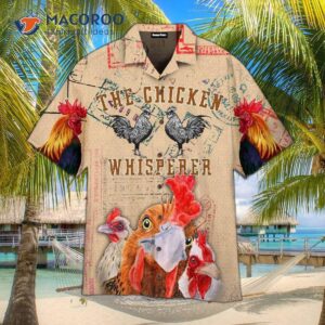 Vintage Chicken Tropical Brown Hawaiian Shirts