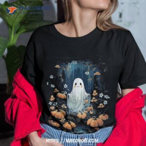 vintage floral ghost cute pumpkin autumn halloween gothic shirt halloween pumpkin tshirt