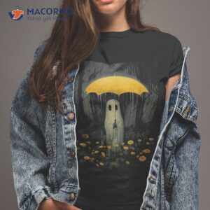Vintage Floral Ghost Halloween In The Forest Gothic Shirt