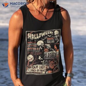 vintage horror movie shirts poster terror old time halloween shirt tank top