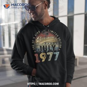 Vintage July 1977 46 Years Old 46th Birthday Gift Shirt