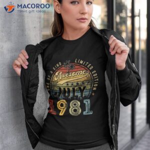 Vintage July 1981 42 Years Old 42nd Birthday Gift Shirt