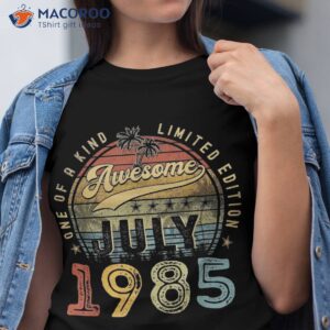 Vintage July 1985 38 Years Old 38th Birthday Gift Shirt