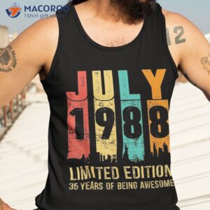 vintage july 1988 35th birthday 35 years old bday party shirt tank top 3