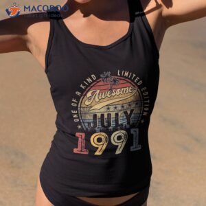 vintage july 1991 32 years old 32nd birthday gift shirt tank top 2