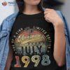 Vintage July 1998 25 Years Old 25th Birthday Gift Shirt