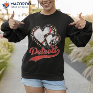 vintage leopard heart detroit rugby lover kids shirt sweatshirt