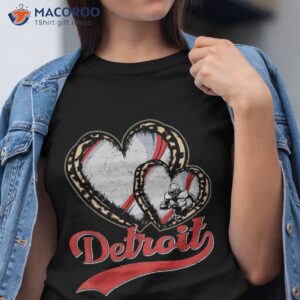 vintage leopard heart detroit rugby lover kids shirt tshirt