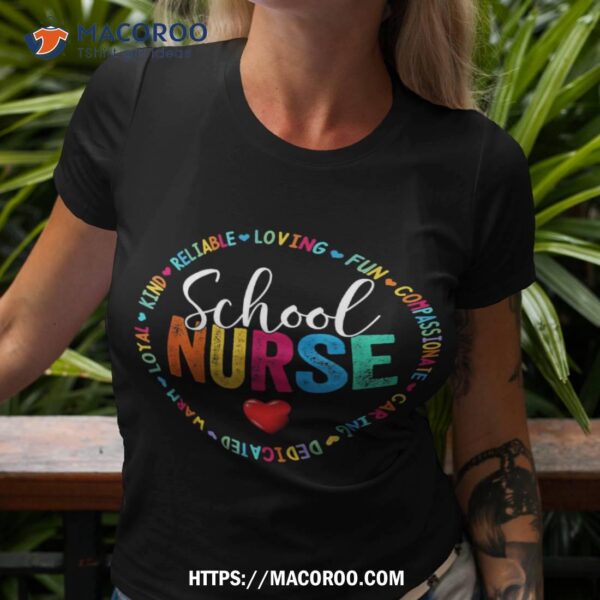 Vintage Love Heart Rn Nursing School Nurse Graduation Gift Shirt