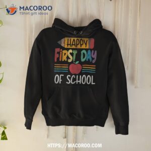 Vintage Pencil Happy First Day Of School Teacher Boys Girls Shirt