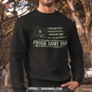 vintage proud army dad camo american flag veteran gift shirt sweatshirt