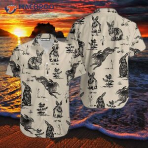 Vintage Rabbit Small Trees Hawaiian Shirts