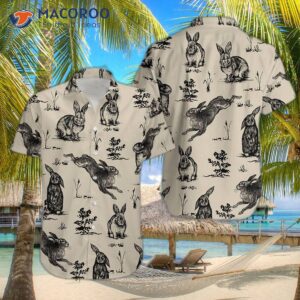 Vintage Rabbit Small Trees Hawaiian Shirts