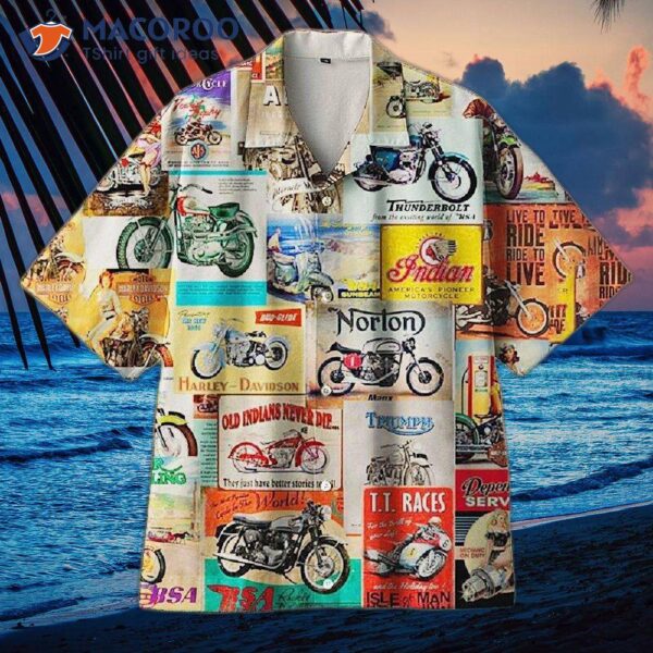 Vintage Retro Hawaiian Motorbike Shirts