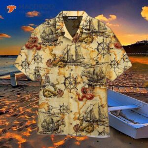 Vintage Sailboat And Dragon Hawaiian Shirts