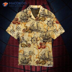 vintage sailboat and dragon hawaiian shirts 1
