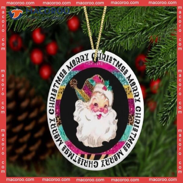 Vintage Santa Christmas Ceramic Ornament