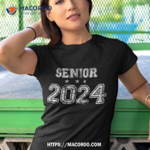 vintage senior 2024 graduation class of funny shirt tshirt 1