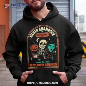 vintage silver shamrock novelties happy halloween shirt candy treats for halloween hoodie