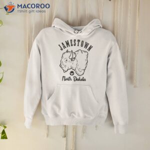 Vintage Style Jamestown North Dakota Buffalo Bison Black Shirt