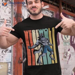 Vintage Style Werewolf Retro Halloween Design Shirt