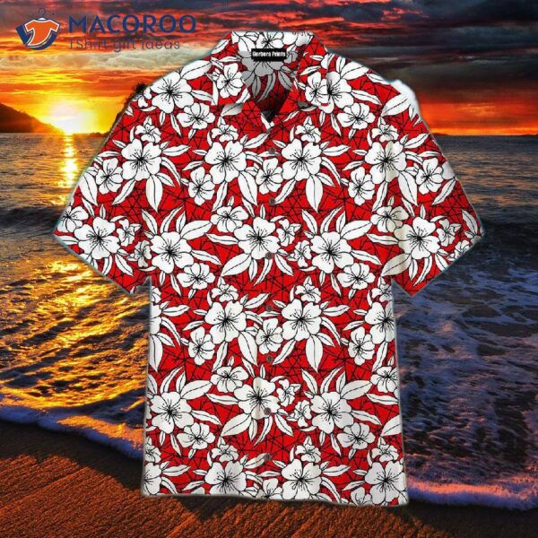 Vintage Tropical White Hawaiian Flower Shirts