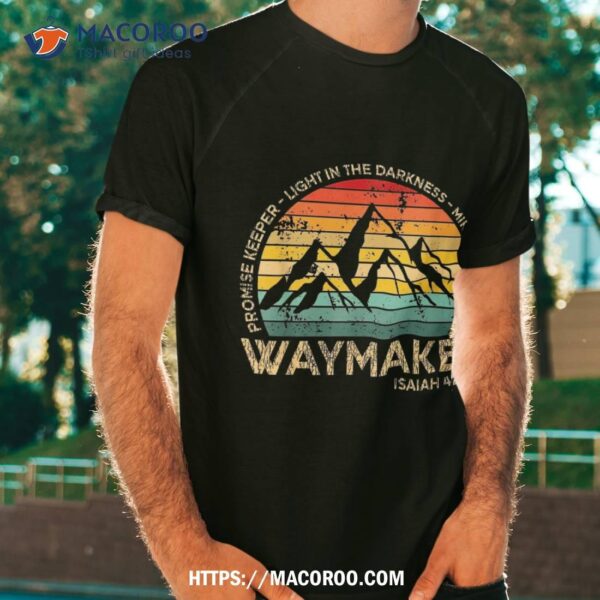 Vintage Waymaker Promise Keeper Miracle Worker Christian Shirt