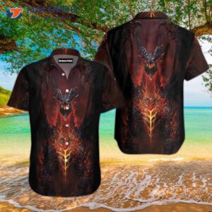 Volcanic Dragon Red Hawaiian Shirts