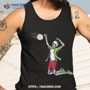 volleyball skeleton halloween costume funny skull sport shirt halloween bouquet tank top 3