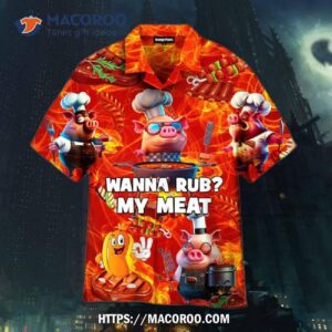 Wanna Rub My Meat Bbq National Day Aloha Hawaiian Shirts